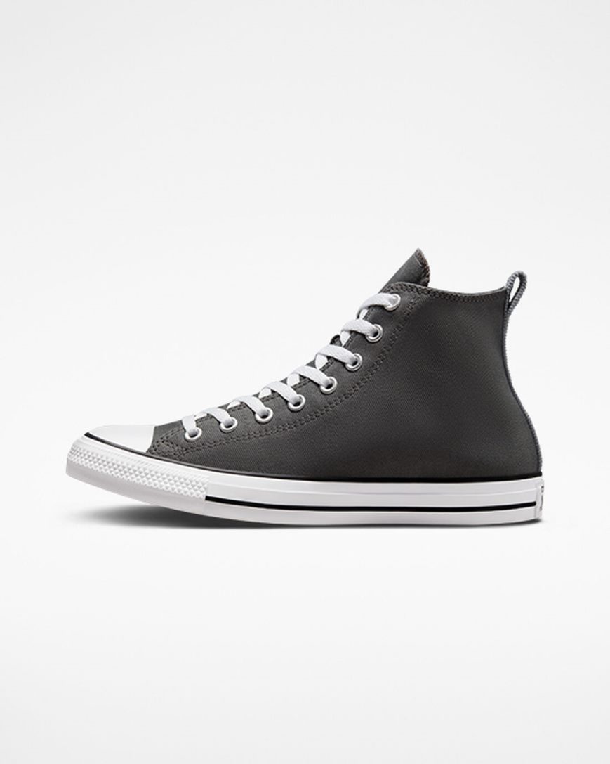 Men's Converse Chuck Taylor All Star Woven Twill High Top Shoes Grey / Black | AU 51E89A